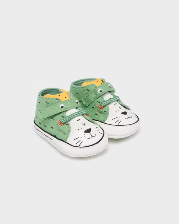 Scarpe tela verde neonato con velcro Mayoral Newborn - ErreGiModaBimbo