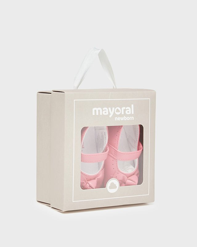 Scarpette ballerine fiocco rosa neonata Mayoral Newborn - ErreGiModaBimbo