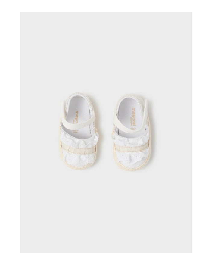 Scarpette modello espadrillas neonata Mayoral NewBorn bianca Mayoral Bianco