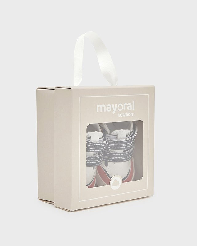 Scarpette spotive neonato Mayoral Newborn bianche rosse - ErreGiModaBimbo