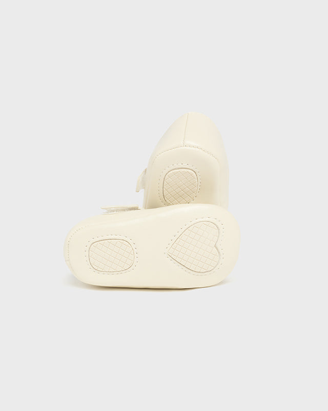Scarpine ballerine con fiocco fiore neonata Mayoral Newborn crema Mayoral Crema