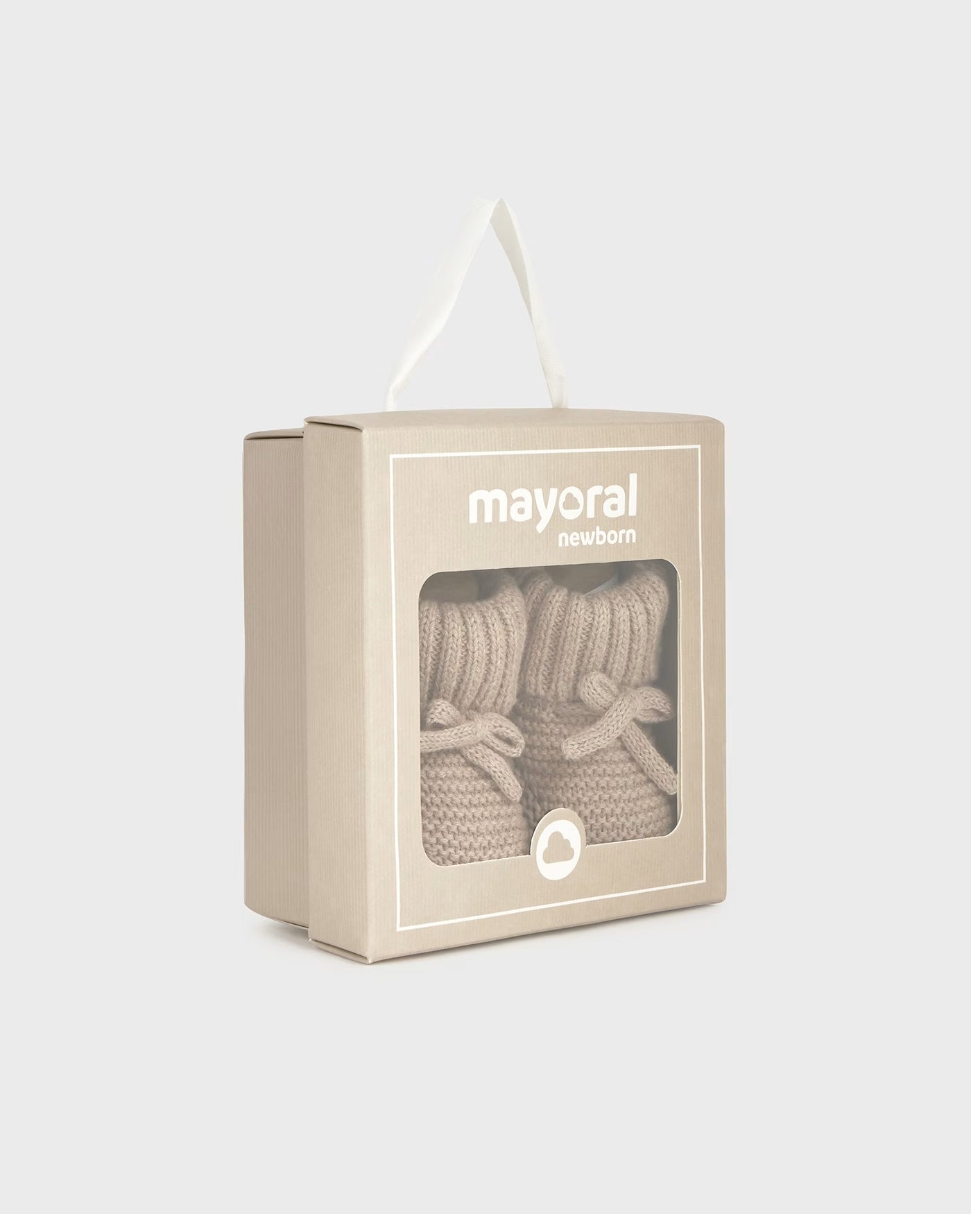 Scarpine tricot in cotone neonato Mayoral Newborn beige Mayoral 0 Mesi