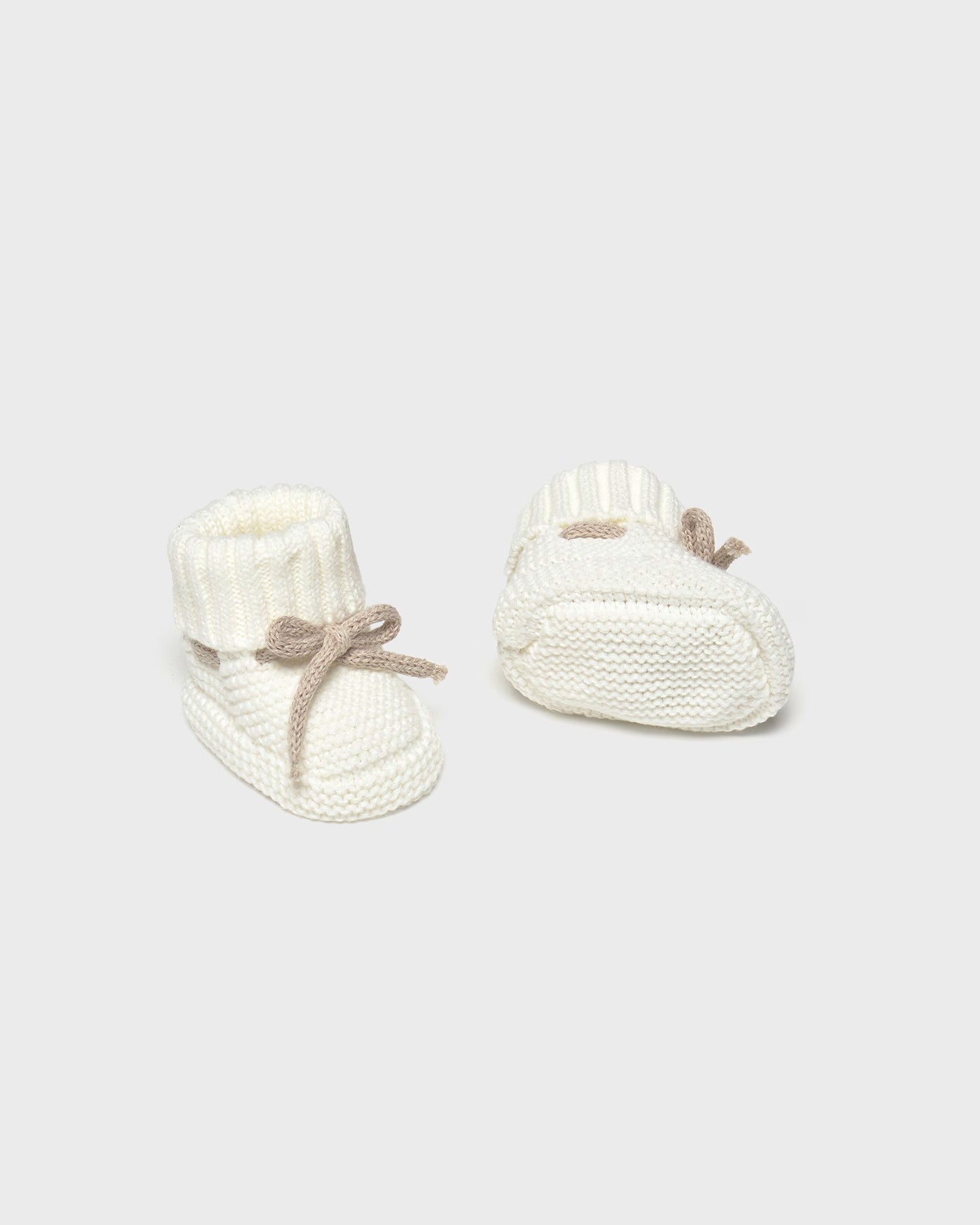 Scarpine tricot in cotone neonato Mayoral Newborn panna Mayoral 0 Mesi