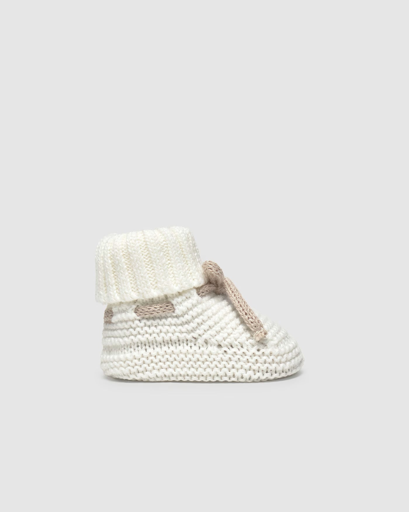 Scarpine tricot in cotone neonato Mayoral Newborn panna Mayoral 0 Mesi