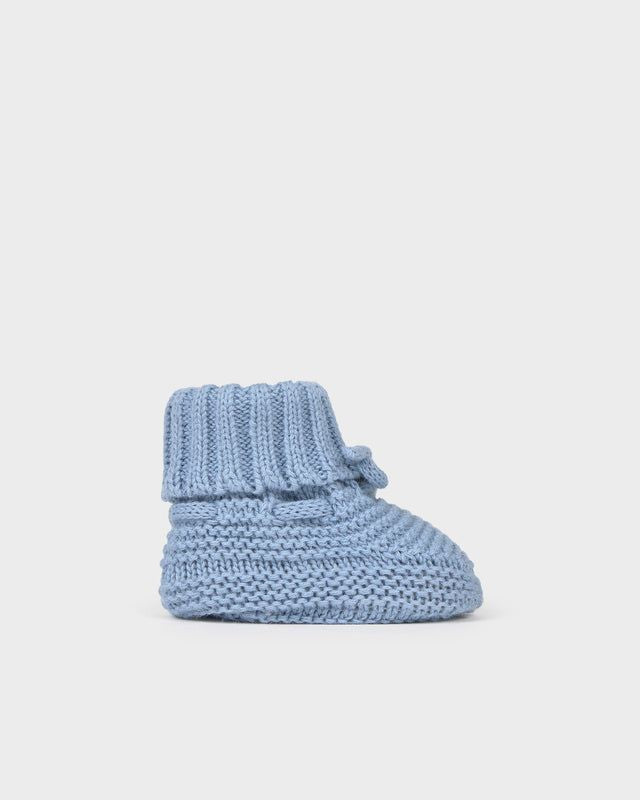 Scarpine tricot neonato Mayoral Newborn in filo azzurro Mayoral 0 Mesi