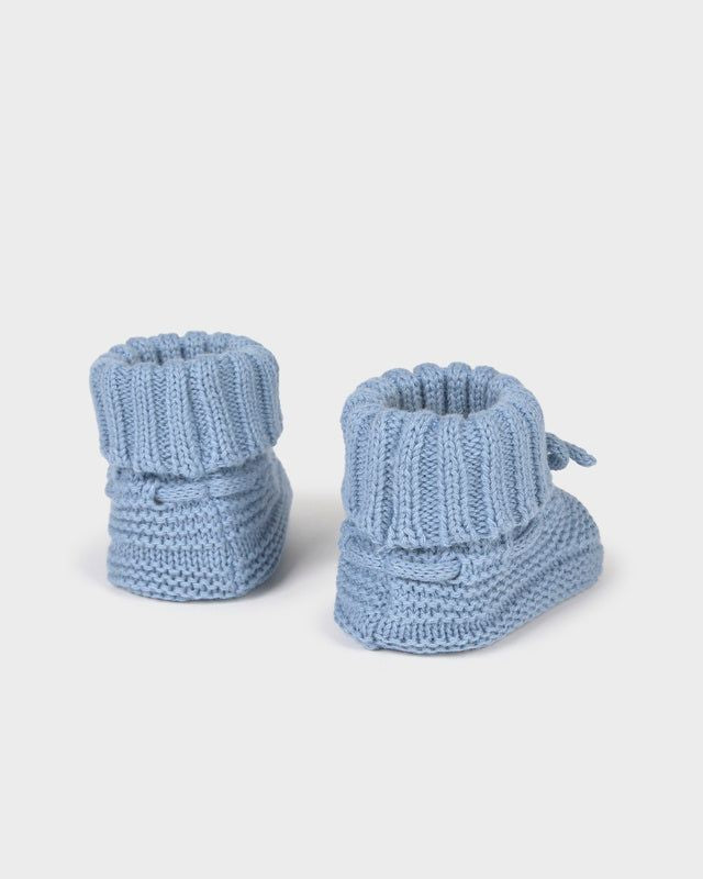 Scarpine tricot neonato Mayoral Newborn in filo azzurro Mayoral 0 Mesi