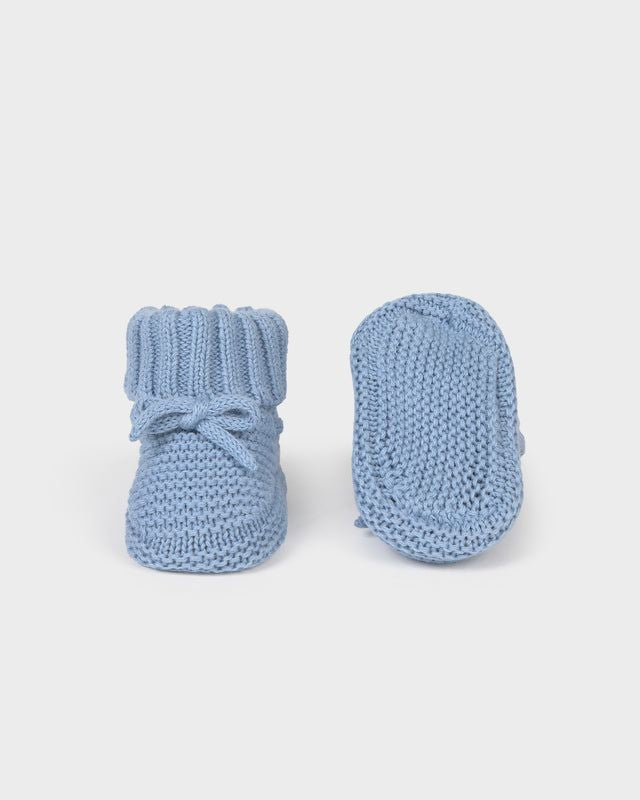 Scarpine tricot neonato Mayoral Newborn in filo azzurro Mayoral 0 Mesi
