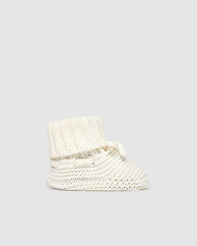 Scarpine tricot neonato Mayoral Newborn in filo panna Mayoral 0 Mesi