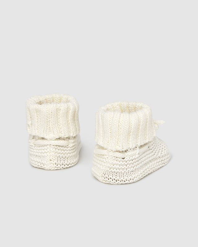 Scarpine tricot neonato Mayoral Newborn in filo panna Mayoral 0 Mesi