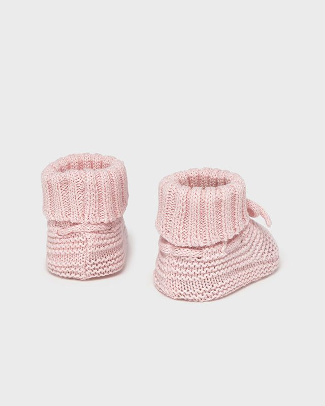 Scarpine tricot neonato Mayoral Newborn in filo rosa Mayoral 0 Mesi