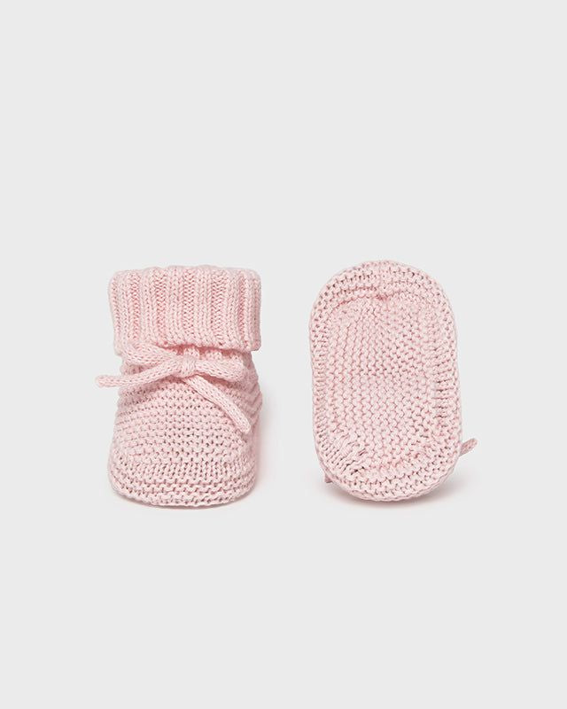 Scarpine tricot neonato Mayoral Newborn in filo rosa Mayoral 0 Mesi