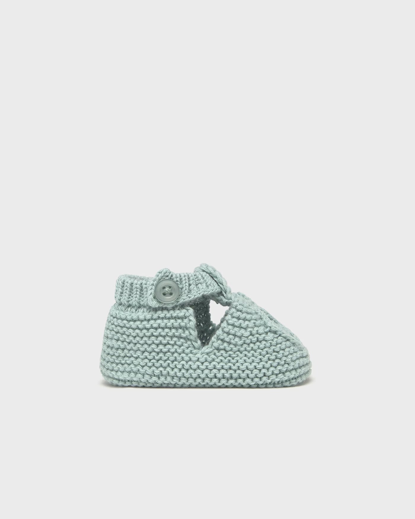 Scarpine tricot in filo di cotone neonato Mayoral Newborn verde Mayoral 0 Mesi