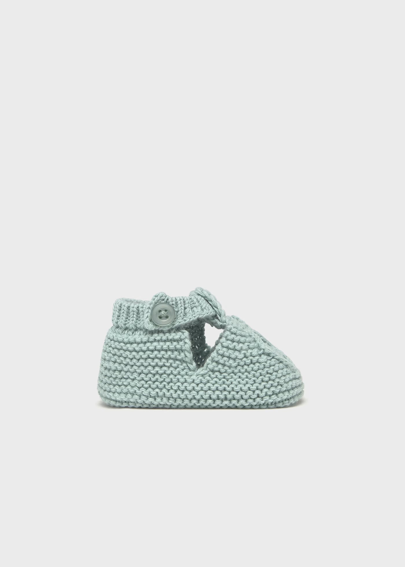 Scarpine tricot in filo di cotone neonato Mayoral Newborn verde Mayoral 0 Mesi