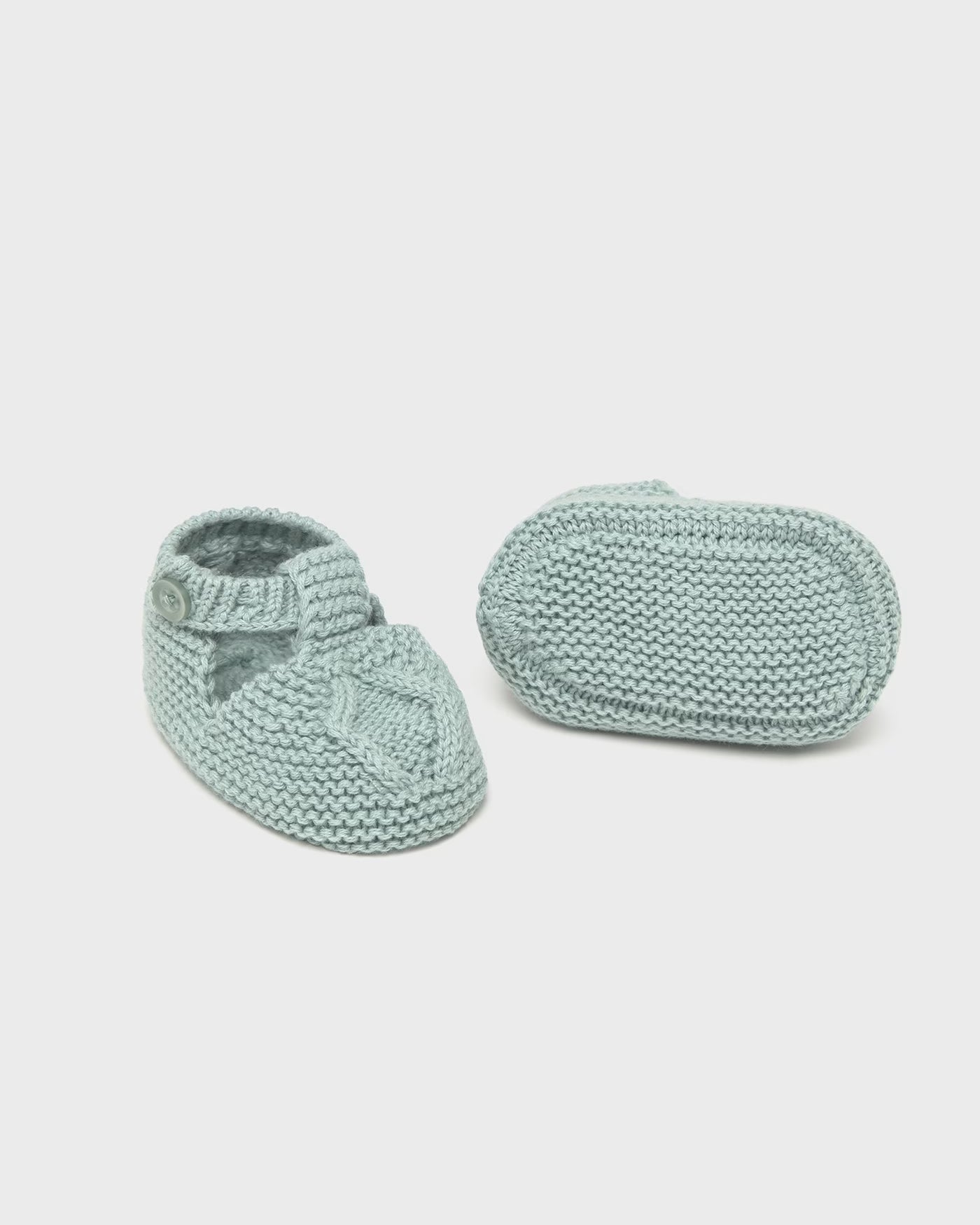 Scarpine tricot in filo di cotone neonato Mayoral Newborn verde Mayoral 0 Mesi