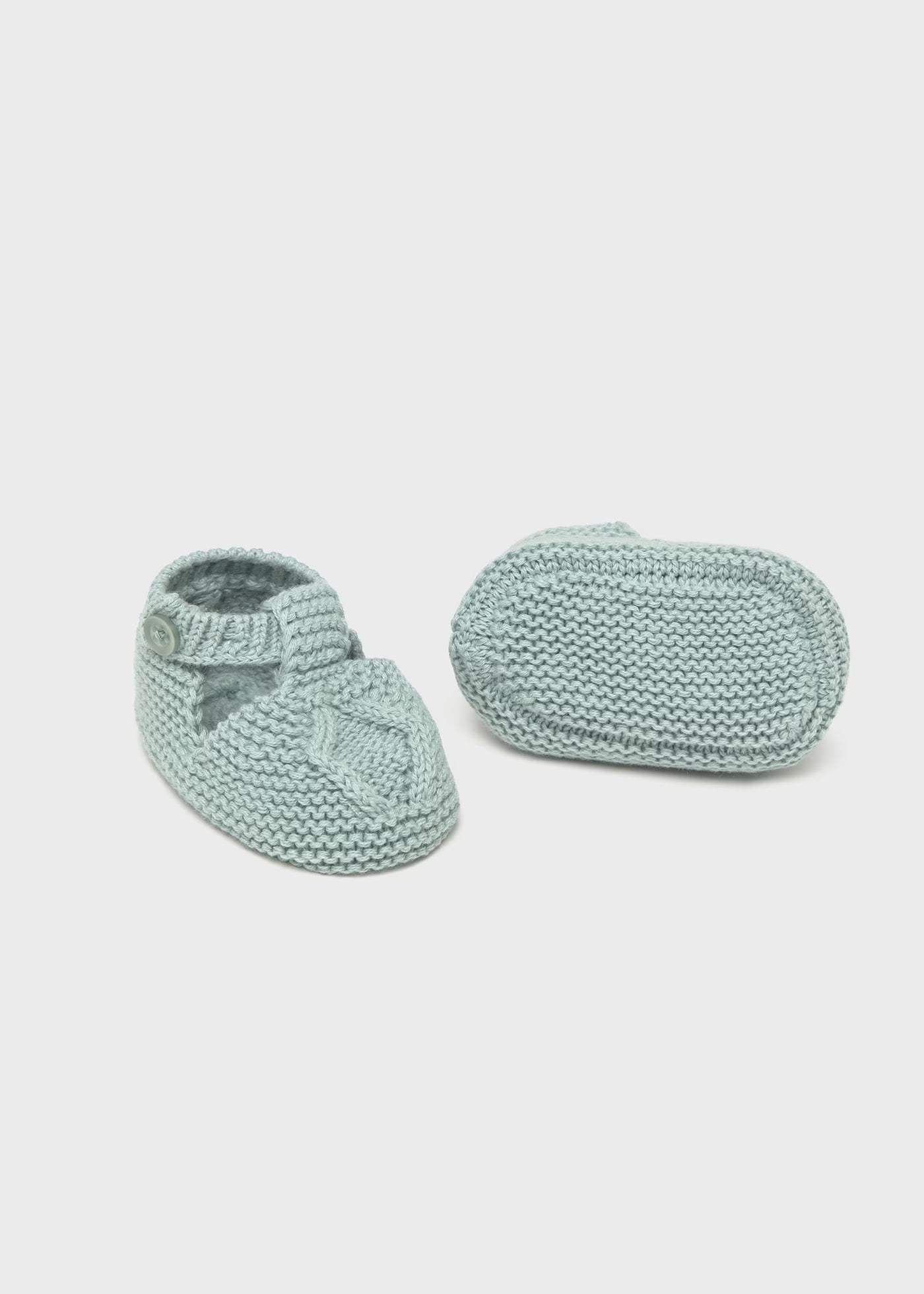 Scarpine tricot in filo di cotone neonato Mayoral Newborn verde Mayoral 0 Mesi