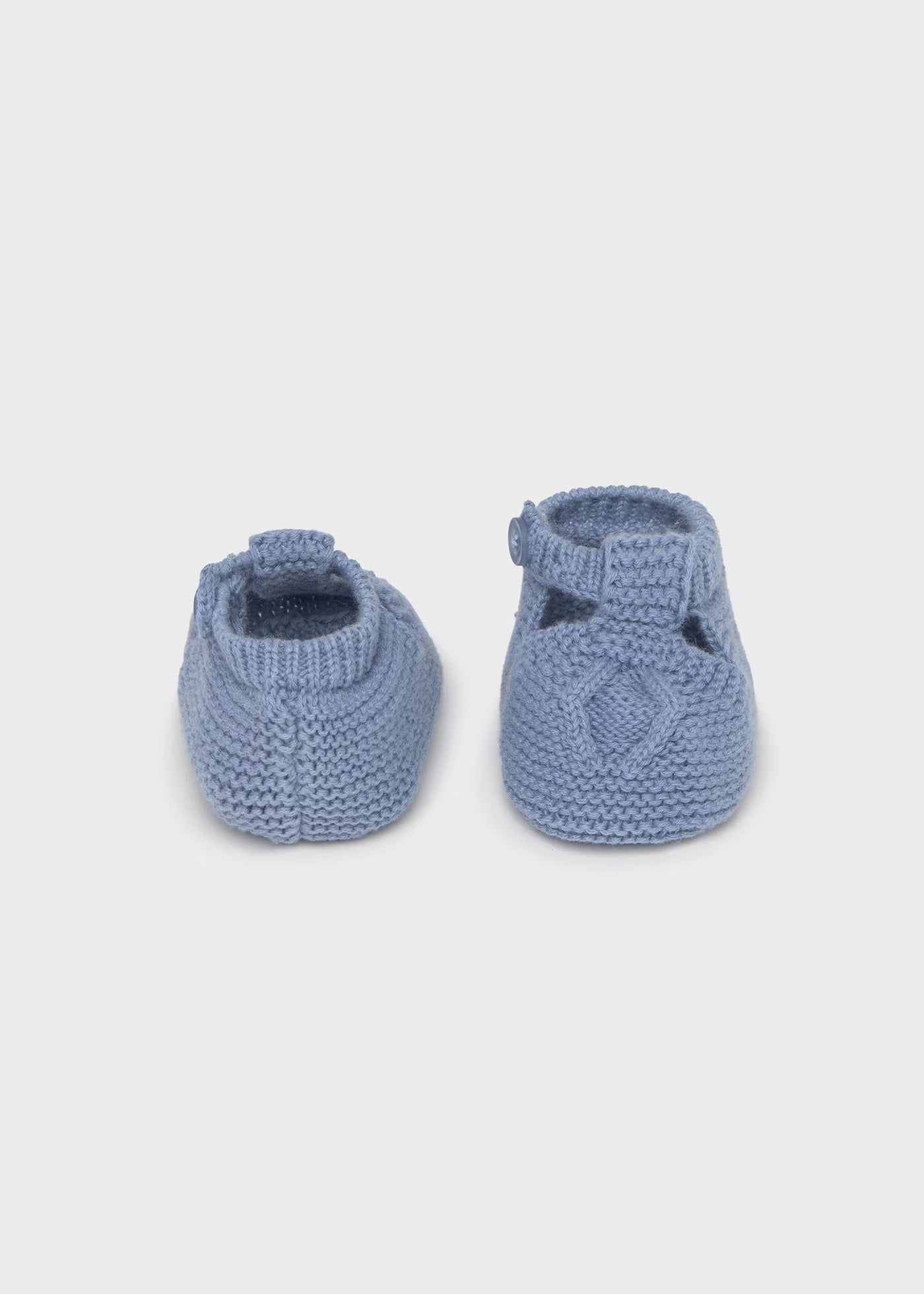 Scarpine tricot in filo di cotone neonato Mayoral Newborn blu riviera Mayoral Blu