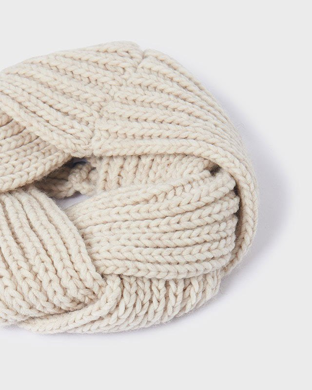 Sciarpa intrecciata bambina Mayoral beige - ErreGiModaBimbo