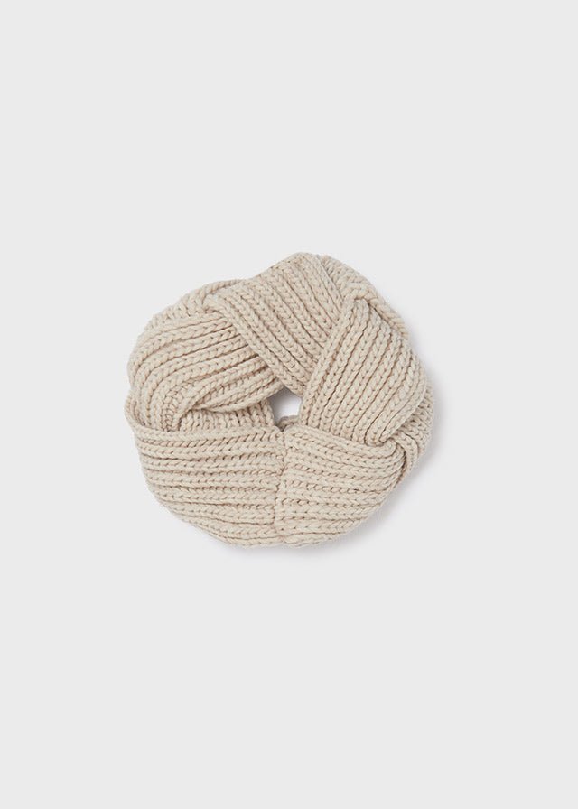 Sciarpa intrecciata bambina Mayoral beige - ErreGiModaBimbo