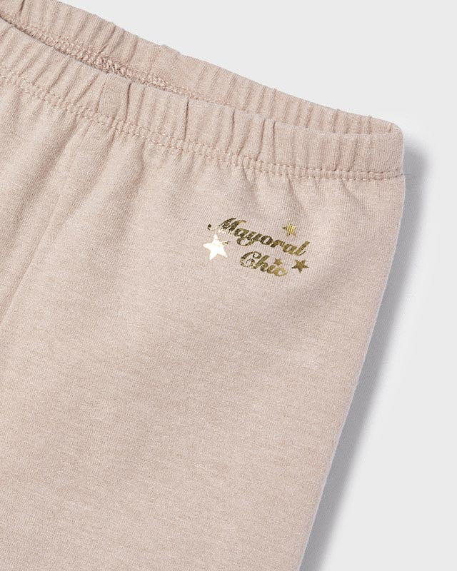 Set 2 Leggings basic neonata Mayoral nocciola e rosso - ErreGiModaBimbo