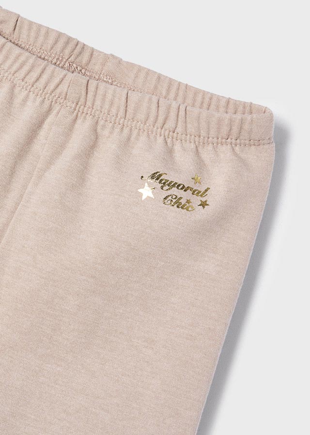 Set 2 Leggings basic neonata Mayoral nocciola e rosso - ErreGiModaBimbo