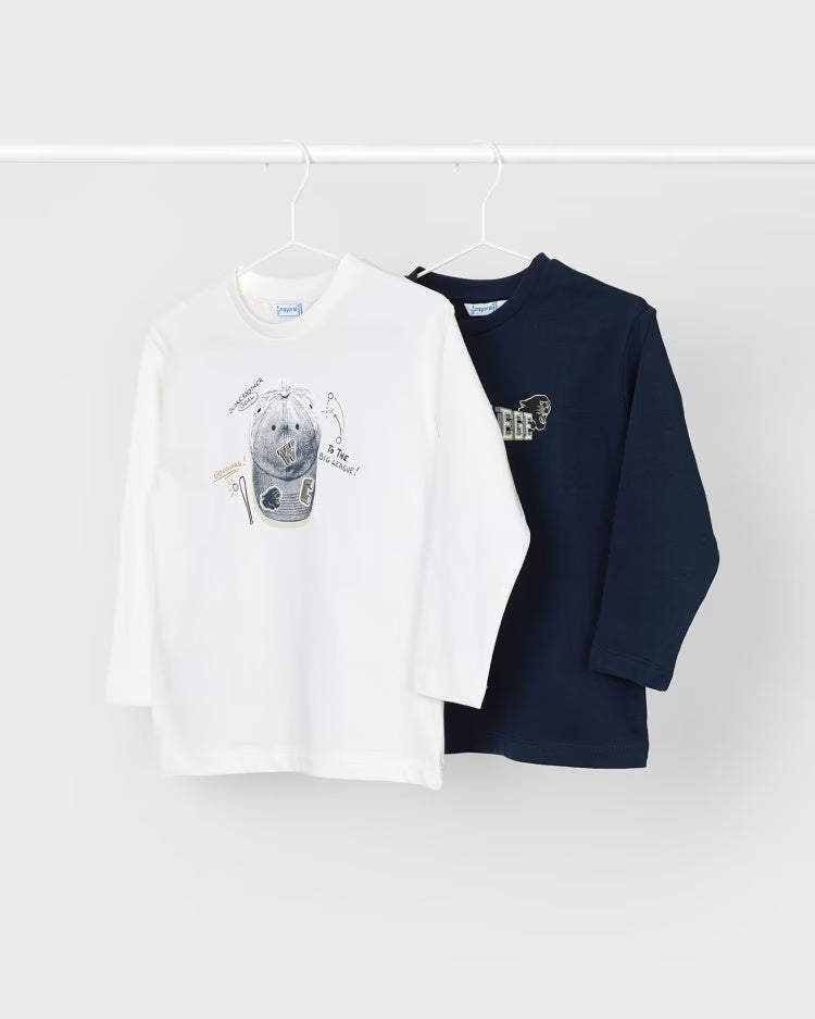 Maglietta caldo cotone bambino Mayoral College o cappello Mayoral Bianco