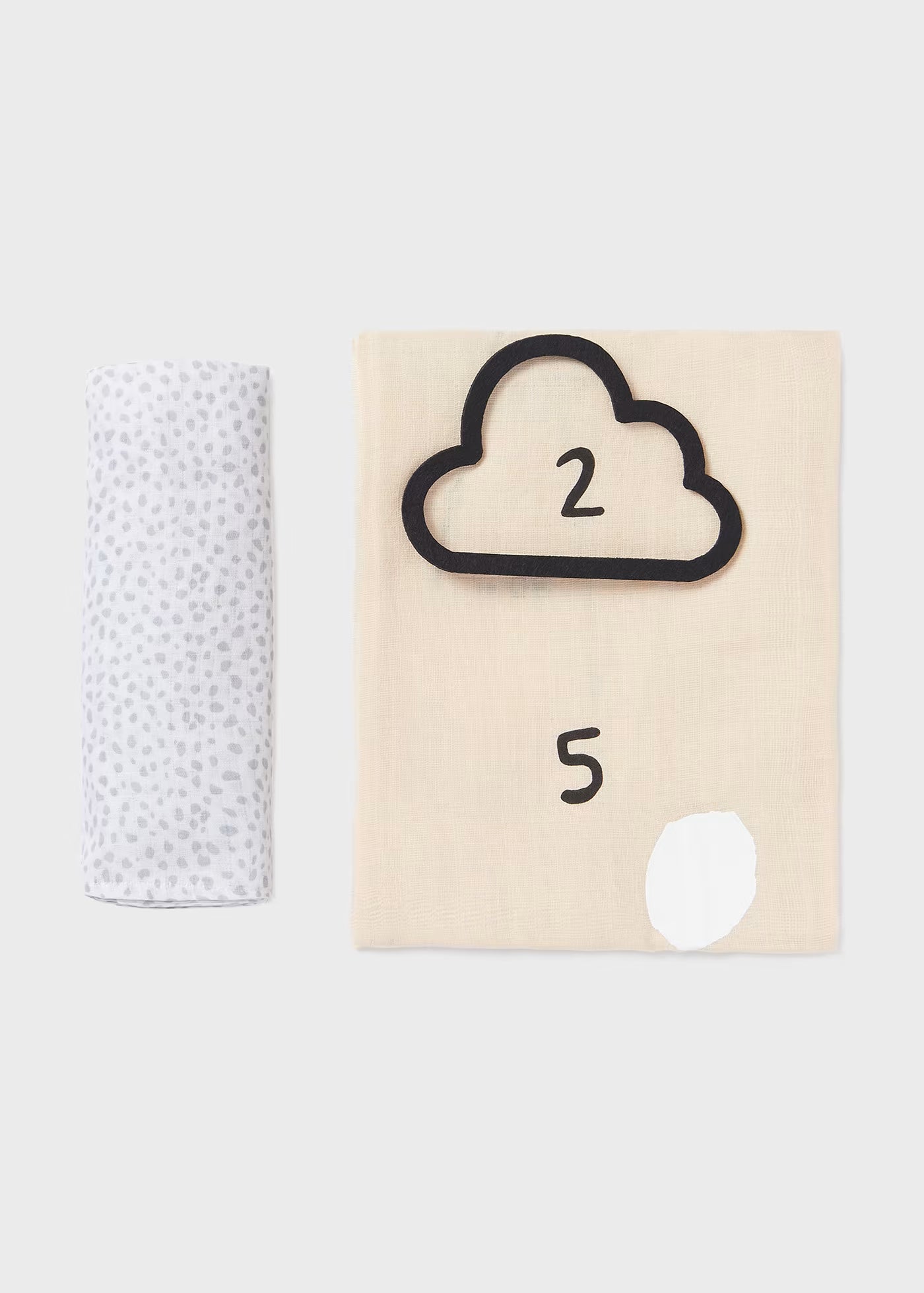 Set 2 mussoline 140cm X 140cm con misuratore cotone neonato Mayoral Newborn neutra Mayoral Default Title