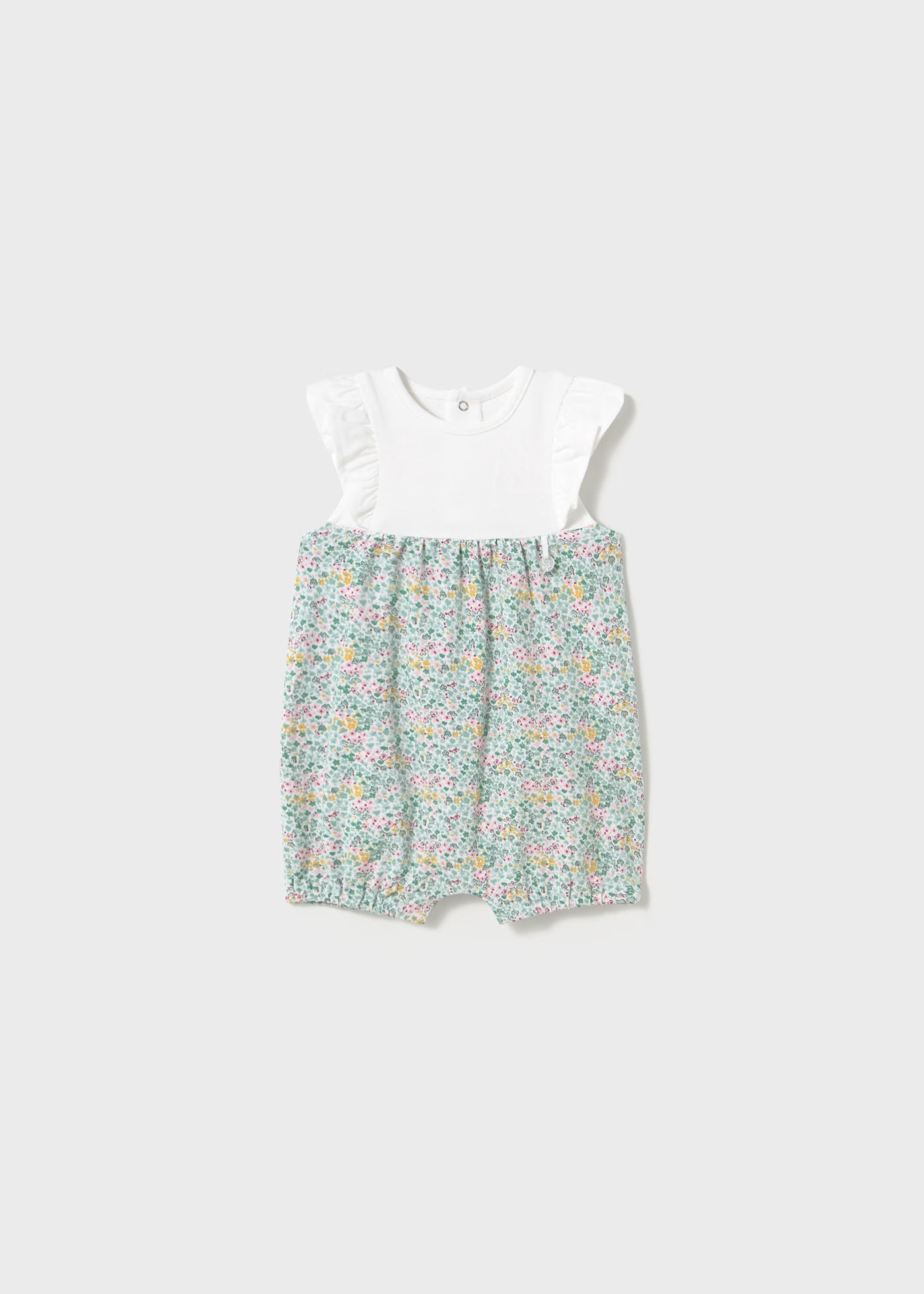 Pagliaccetto neonata Mayoral Newborn verde o bianco florelae Mayoral Bianco