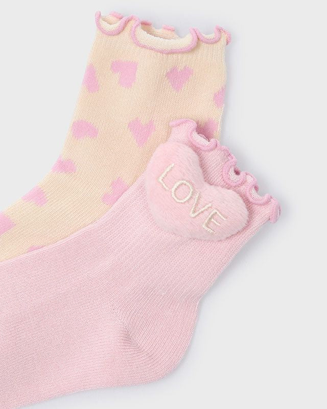 Set 2 paia calzini bambina Mayoral rosa cipria Mayoral