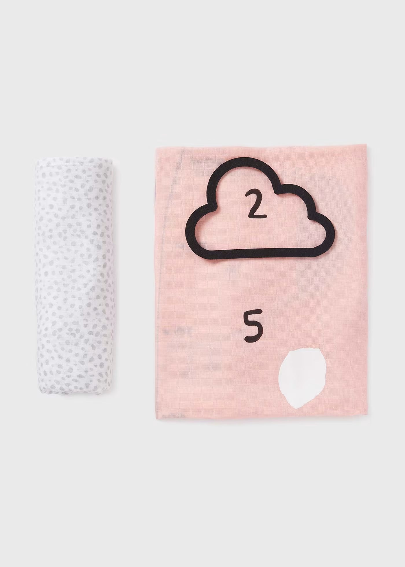 Set 2 mussoline 140cm X 140cm con misuratore cotone neonato Mayoral Newborn rosa Mayoral Default Title