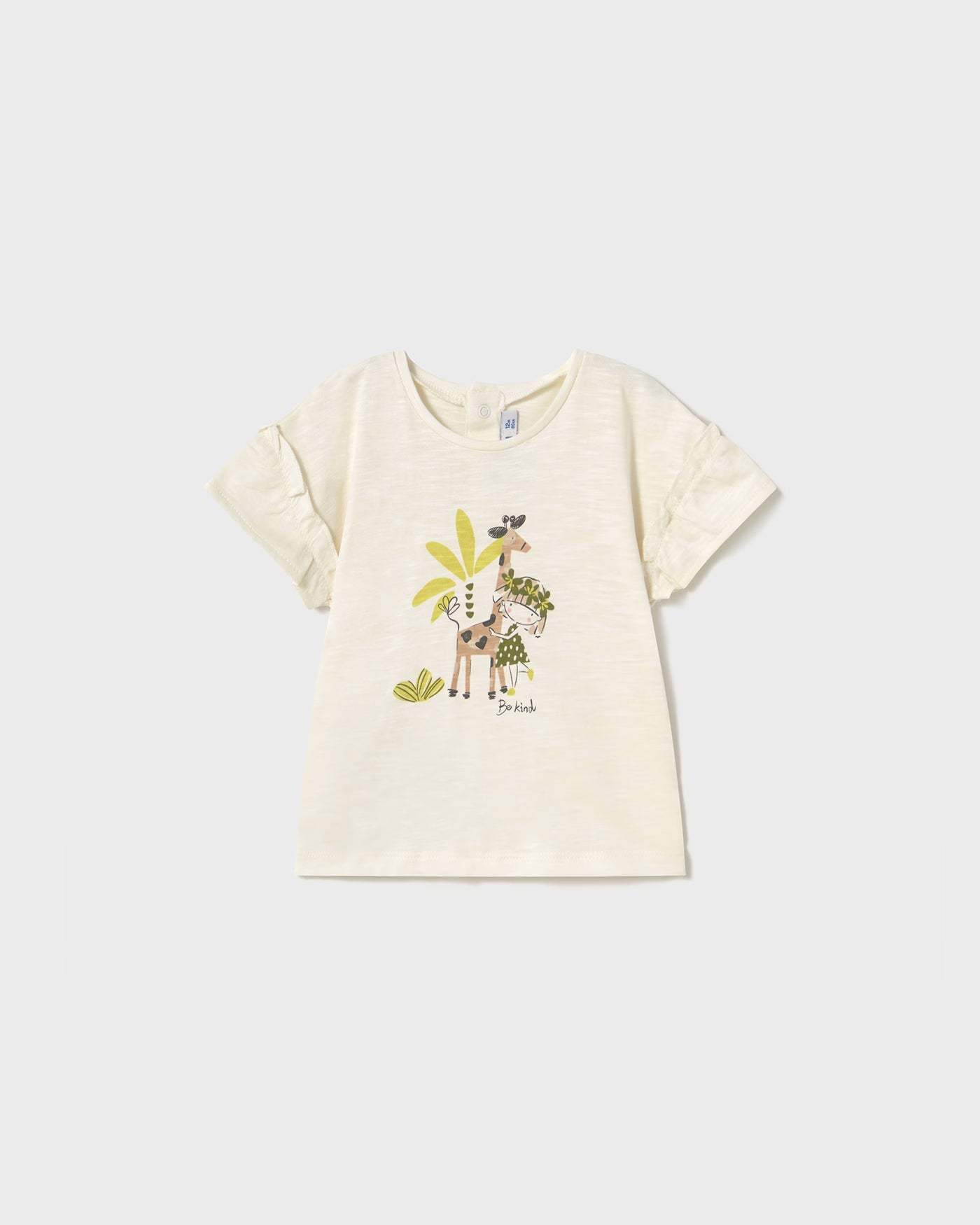Set 2 T-Shirt neonata Mayoral stampa palme animali Mayoral 6 Mesi 68cm