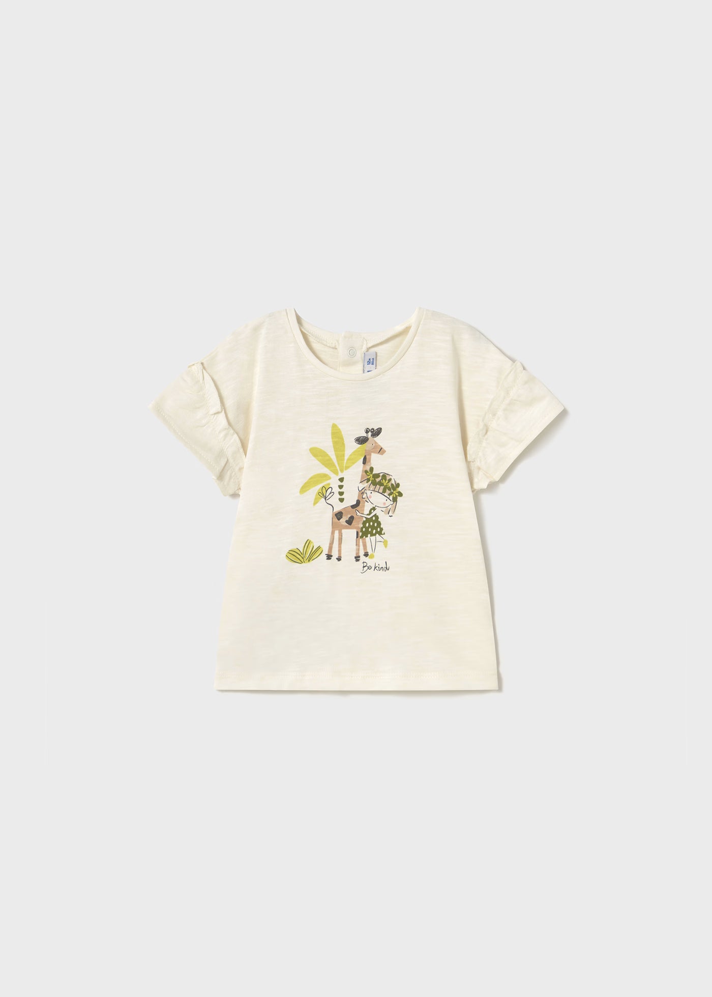 Set 2 T-Shirt neonata Mayoral stampa palme animali Mayoral 6 Mesi 68cm