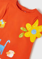 Set 2 T-Shirt neonato Mayoral arancio stampa giraffa - ErreGiModaBimbo