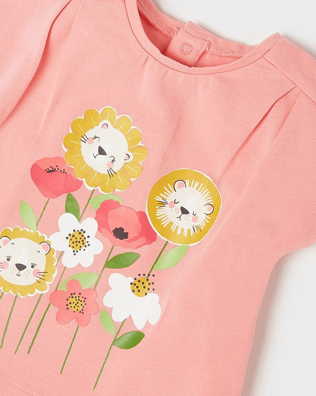 Set 2 T-Shirt neonato Mayoral rosa stampa florelae - ErreGiModaBimbo