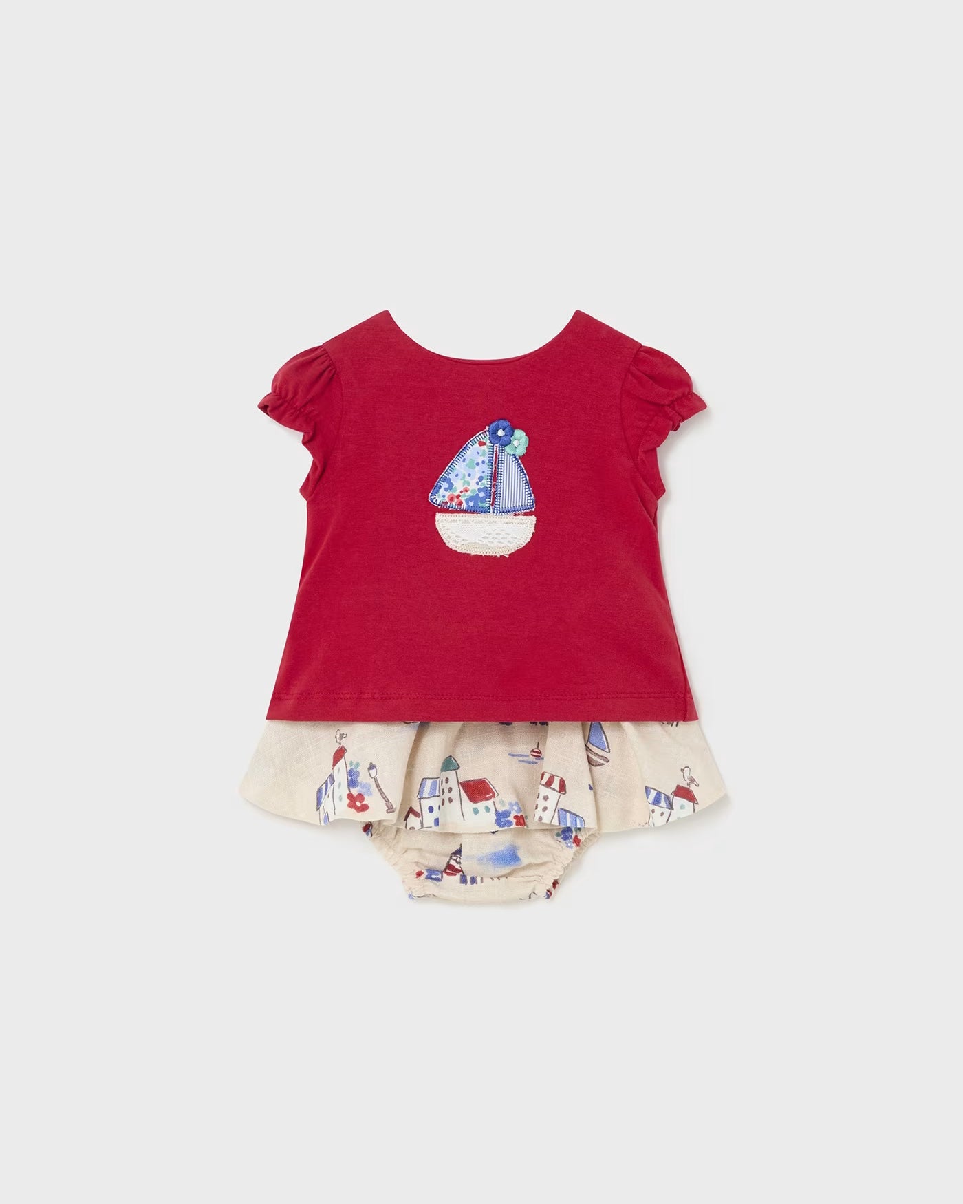 Completo 2 pezzi neonata Mayoral Newborn Barca rosso Mayoral Rosso