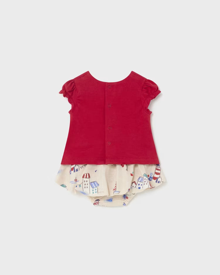 Completo 2 pezzi neonata Mayoral Newborn Barca rosso Mayoral Rosso