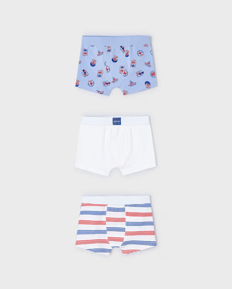 Set 3 Boxer fresco cotone bambino Mayoral Holiday Mayoral 2 Anni 92cm
