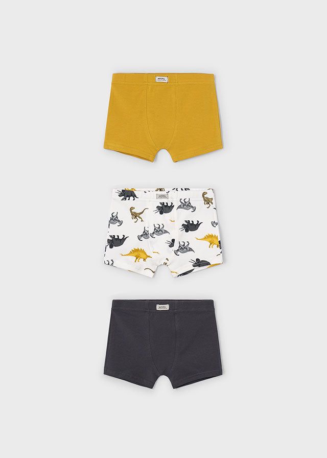 Set 3 boxer bambino Mayoral dinosauri giallo-atrancite Mayoral