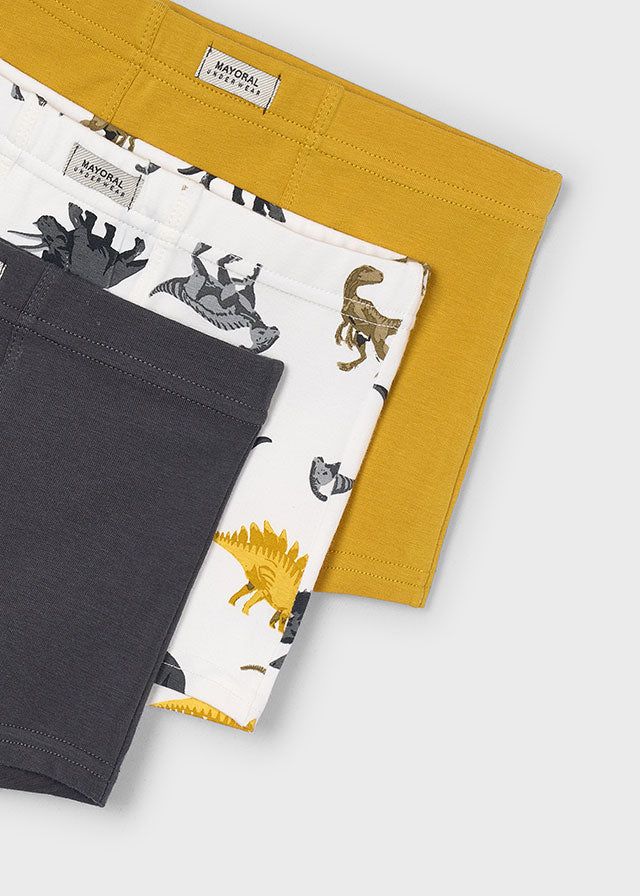 Set 3 boxer bambino Mayoral dinosauri giallo-atrancite Mayoral