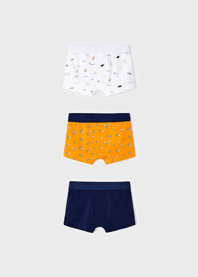 Set 3 Boxer cotone bambino Mayoral "Summer" arancione - ErreGiModaBimbo