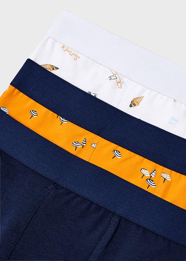 Set 3 Boxer cotone bambino Mayoral "Summer" arancione - ErreGiModaBimbo