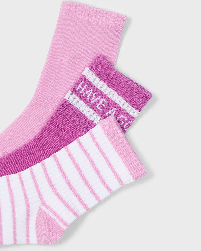 Set 3 paia calzini bambina Mayoral rosa malva Mayoral 2 Anni 92cm