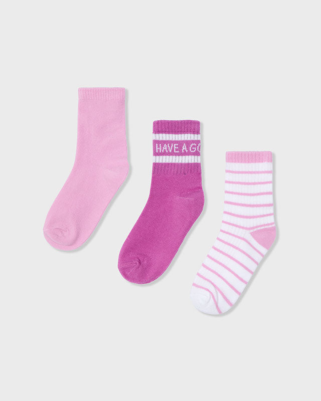 Set 3 paia calzini bambina Mayoral rosa malva Mayoral 2 Anni 92cm