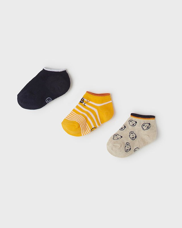 Set 3 paia calzini fresco cotone neonato Mayoral giallo Koala - ErreGiModaBimbo