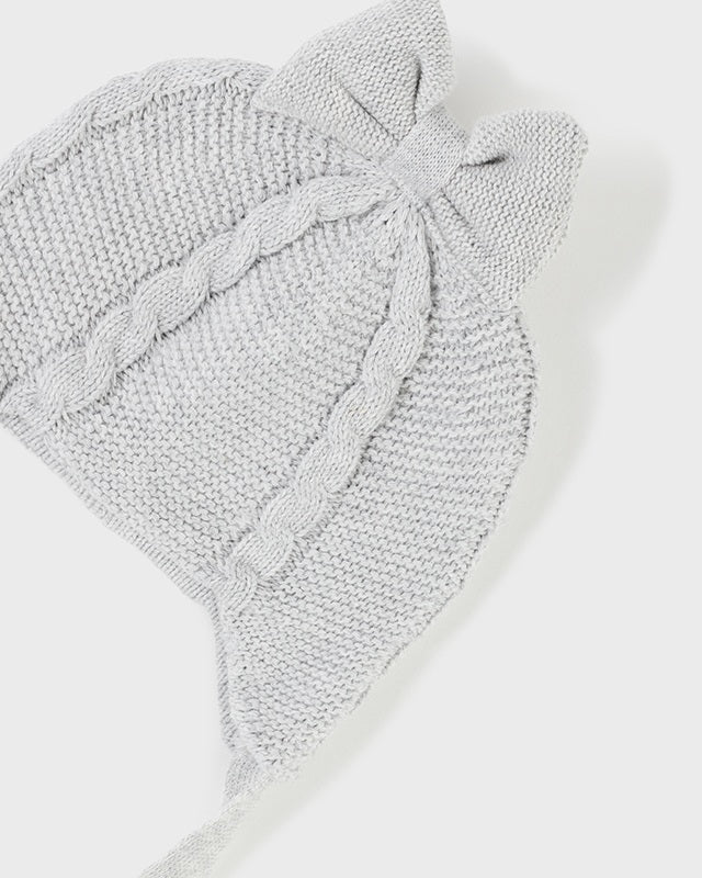 Set 3 pezzi cappello sciarpa e manopole neonata Mayoral grigio perla Mayoral Perla