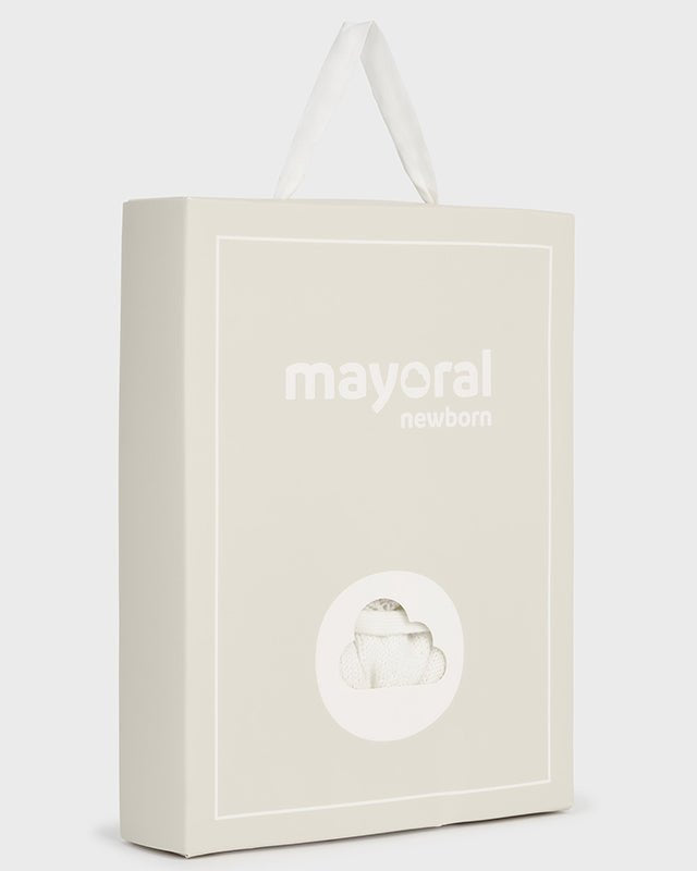 Set 3 pezzi panna cappello sciarpa e manopole neonata Mayoral - ErreGiModaBimbo