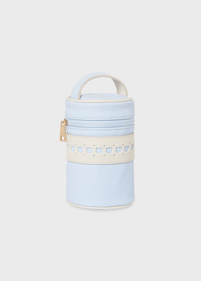 Set 3 pezzi portapappa Mayoral termos con federa in ecopelle azzurro - ErreGiModaBimbo