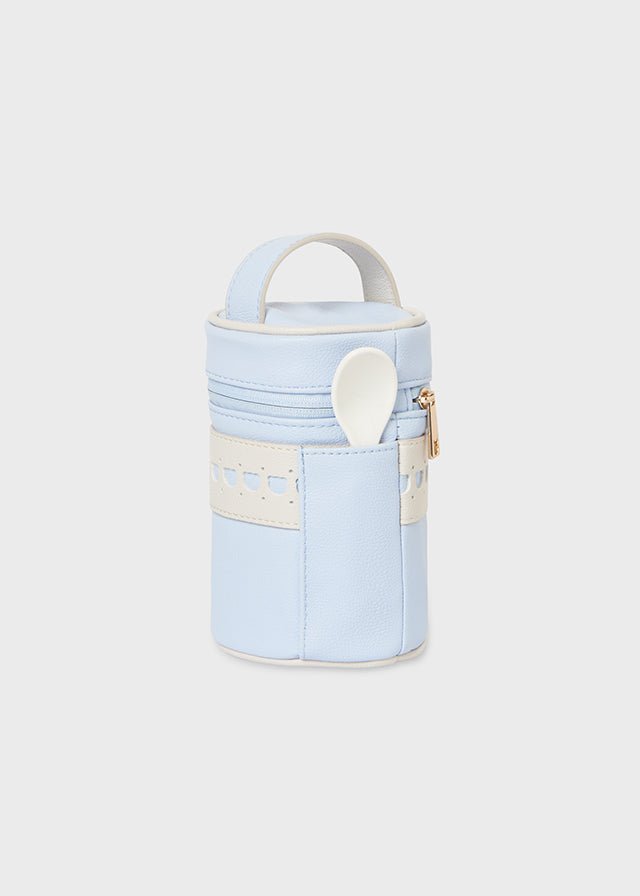 Set 3 pezzi portapappa Mayoral termos con federa in ecopelle azzurro - ErreGiModaBimbo