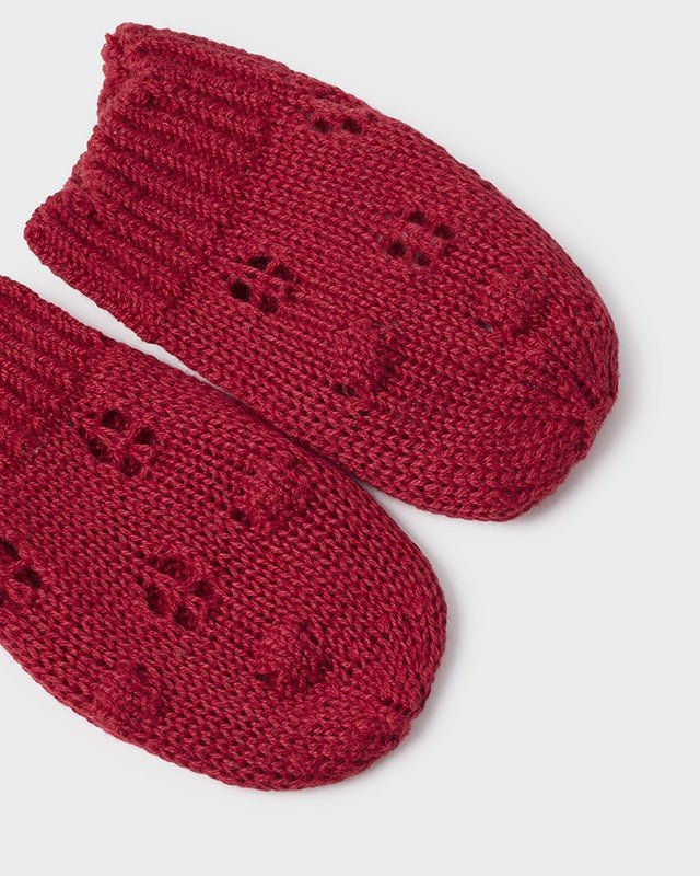 Set 3 pezzi Rosso cappello sciarpa e manopole neonata Mayoral - ErreGiModaBimbo