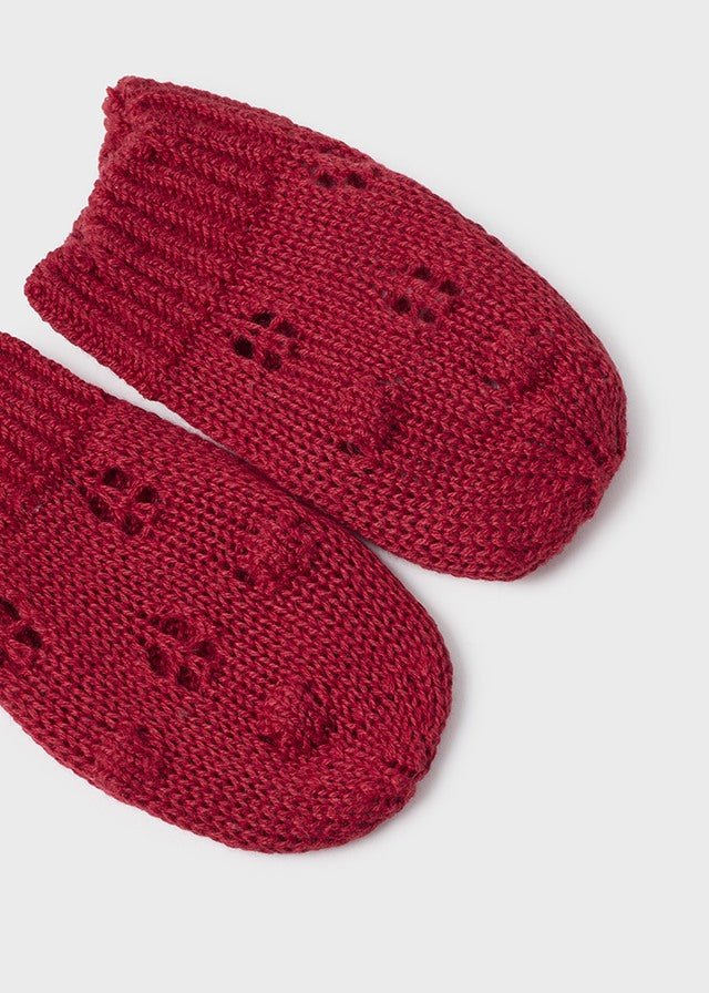 Set 3 pezzi Rosso cappello sciarpa e manopole neonata Mayoral - ErreGiModaBimbo