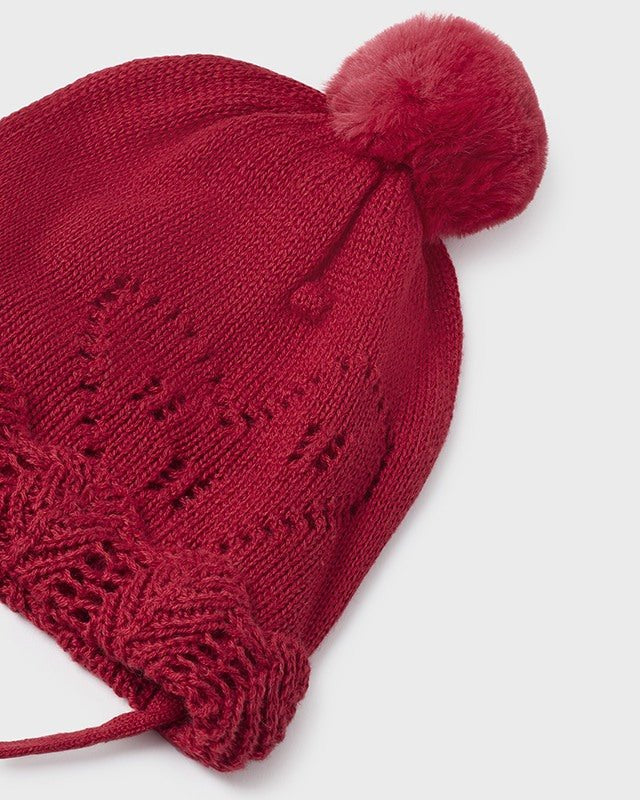 Set 3 pezzi Rosso cappello sciarpa e manopole neonata Mayoral - ErreGiModaBimbo